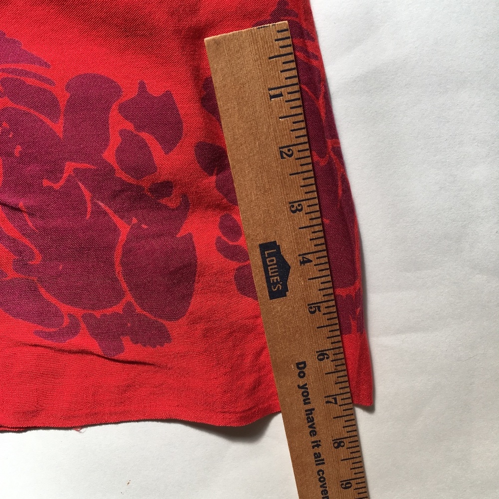 Casual Movements Sarong Wrap beach cover up bright red. - Picture 9 of 10